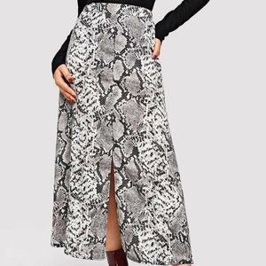 Snake skin split skirt
